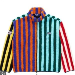 Rowing Blazers Mixed Stripe Sherpa Fleece Size Large